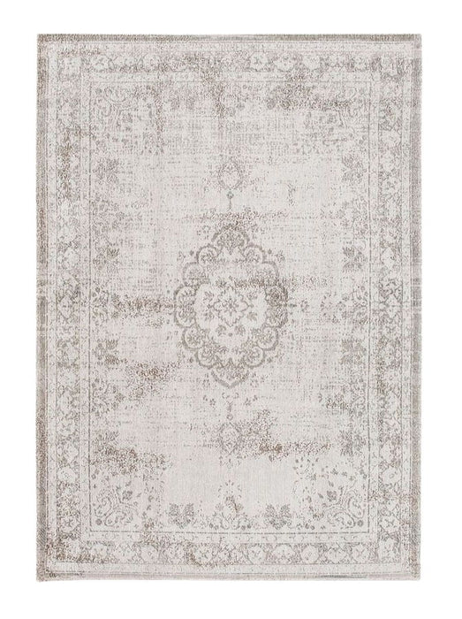 8' X 11' Medallion Washable Area Rug (548386) - Beige / White