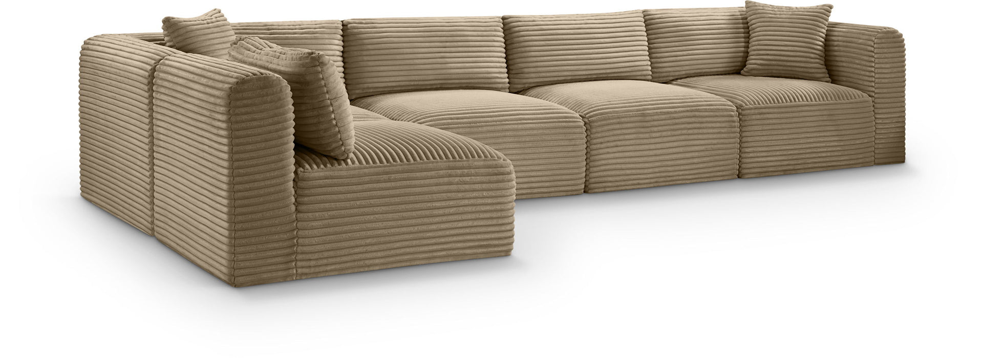 Shaggy - Fabric 5 Piece Modular Sectional