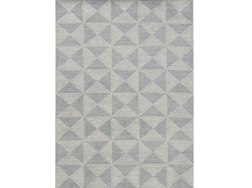 9' x 13' Hand Tufted Space Dyed Geometric Indoor Area Rug - Ivory