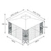 Giga patio gazebo tent with ventilated double roof and mosquito net, outdoor canopy for shade and insect protection