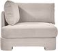 Meridian Furniture Hammond velvet upholstered stationary chair with plush fabric and modern design, showcasing a stylish seating option.