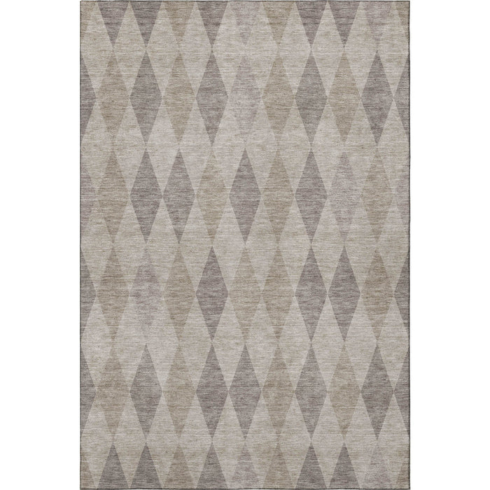 10' X 14' Geometric Washable Area Rug With UV Protection (649348) - Beige / Gray