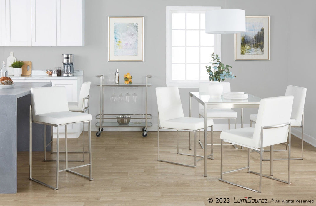 Fuji - High Back Upholstered Counter Stool Set