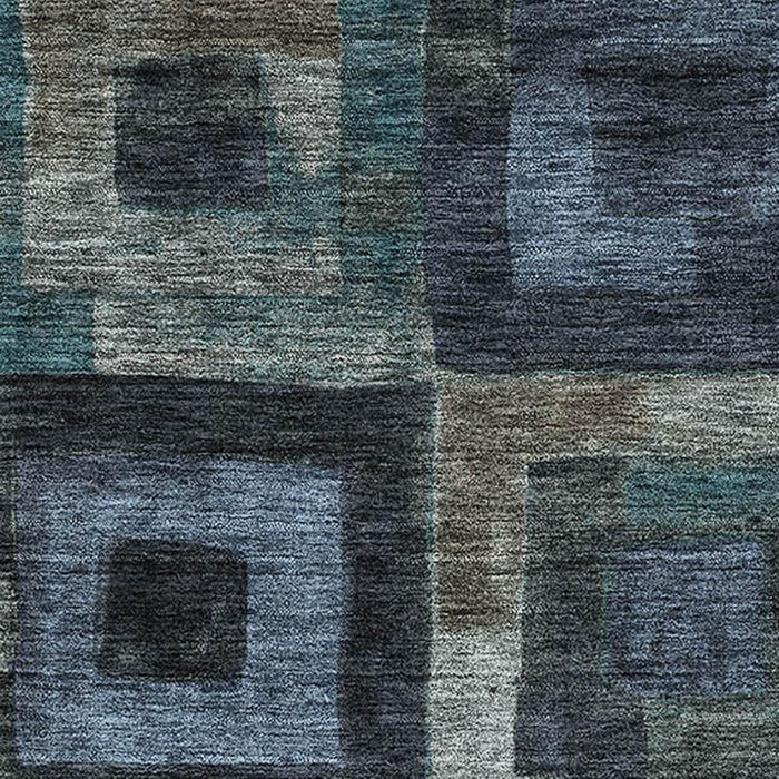 10' X 14' Geometric Washable Area Rug With UV Protection (686675) - Blue / Green