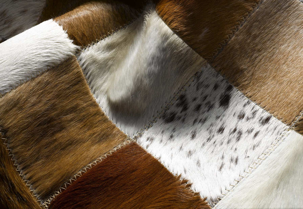 5' X 8' Cowhide Patchwork Area Rug (544485) - Brown