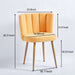 Set of 2 Giga modern dining chairs with wood-colored iron tube legs, cushioned seats, and comfortable backrests.