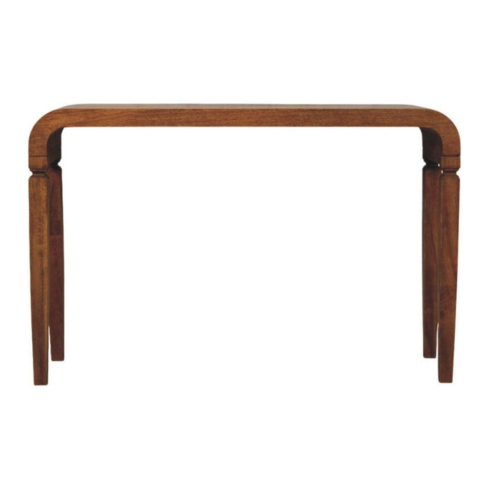 Solid Wood Solid Console Table With Two Drawers (719157) - Brown