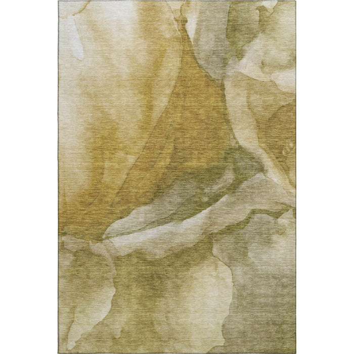 10' X 14' Abstract Washable Area Rug With UV Protection (708637) - Wheat / Gray / Beige