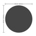 Black 36-inch round tempered glass table top with polished edges, 1/4 inch thick, by Giga, designed for modern dining or workspace surfaces.