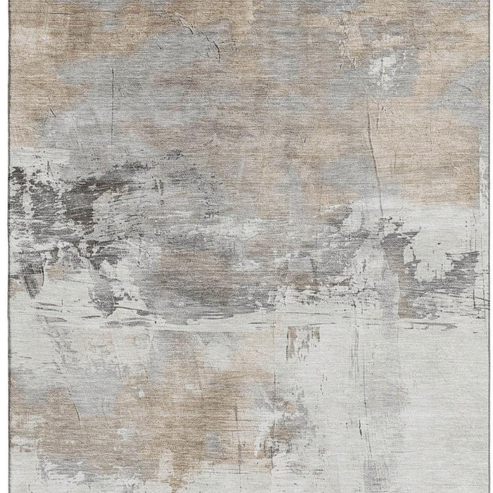 10' X 14' Abstract Washable Area Rug With UV Protection (697182) - Ivory / Gray / Beige