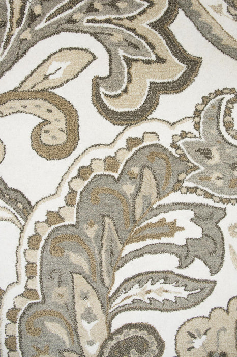 10' X 13' Wool Paisley Hand Tufted Area Rug (748154) - Beige / Natural
