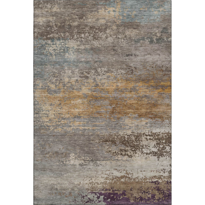 10' X 14' Abstract Washable Area Rug With UV Protection (717098) - Brown / Gray
