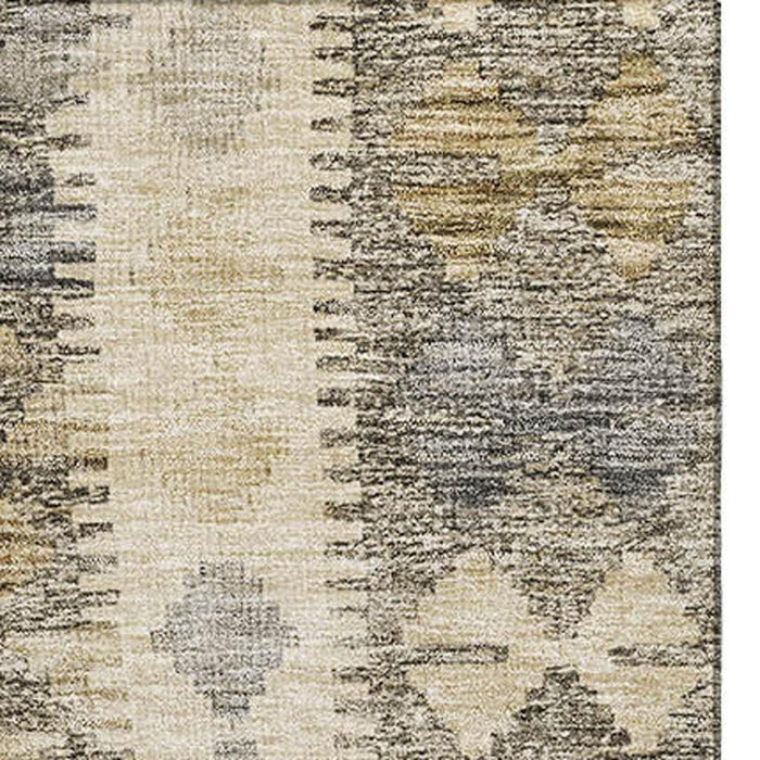 10' X 14' Geometric Washable Area Rug With UV Protection (691818) - Beige / Gray / Ivory
