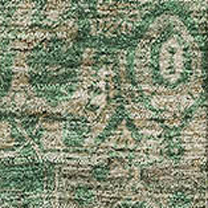 10' X 14' Oriental Washable Area Rug With UV Protection (692412) - Emerald / Ivory / Taupe