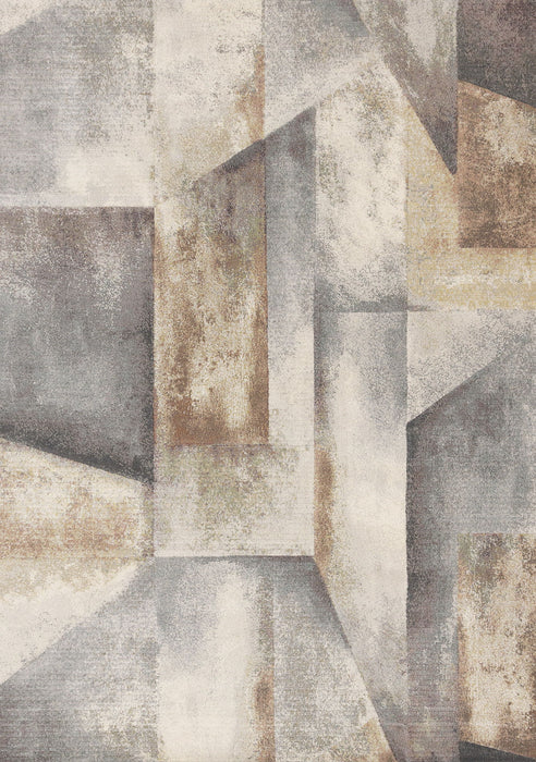 8' X 11' Abstract Area Rug (660100) - Gray / Beige / Brown