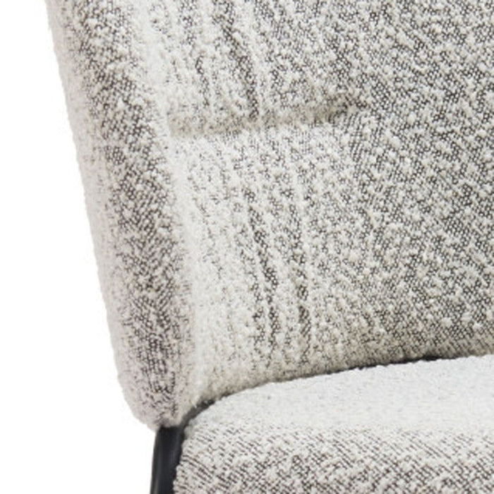Fabric Upholstered Dining Side Chairs (Set of 2) - Gray / Black