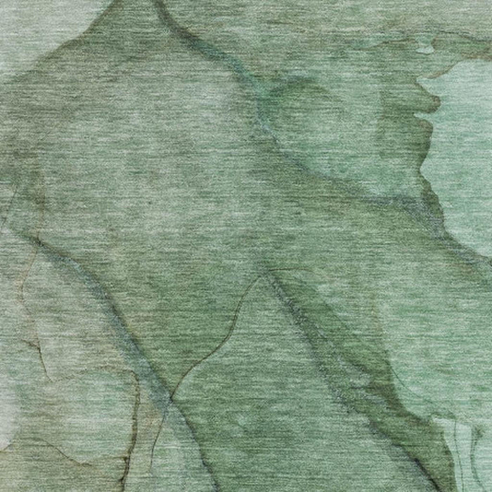 9' X 12' Abstract Washable Area Rug With UV Protection (651099) - Green / Ivory