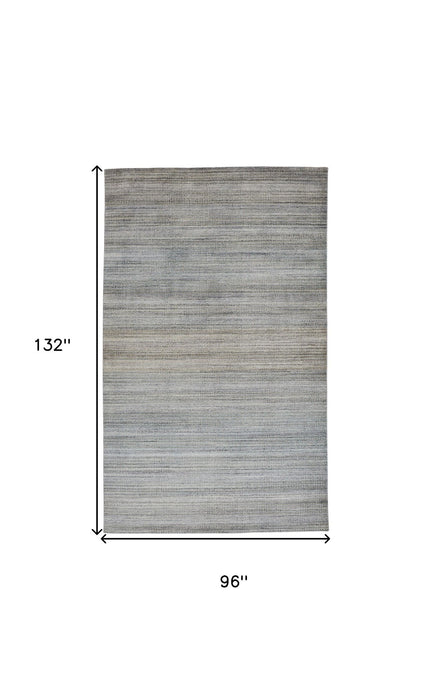 8' x 11' Ombre Hand Woven Area Rug - Blue Gray And Purple