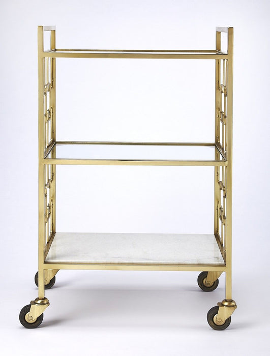 Polished Bar Cart - Gold
