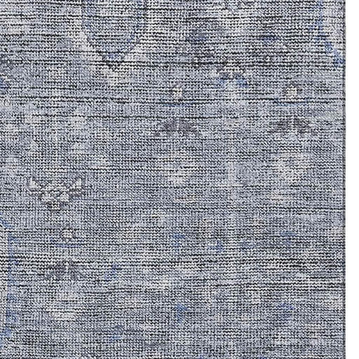 8' X 10' Southwestern Washable Area Rug With UV Protection - Blue And Gray