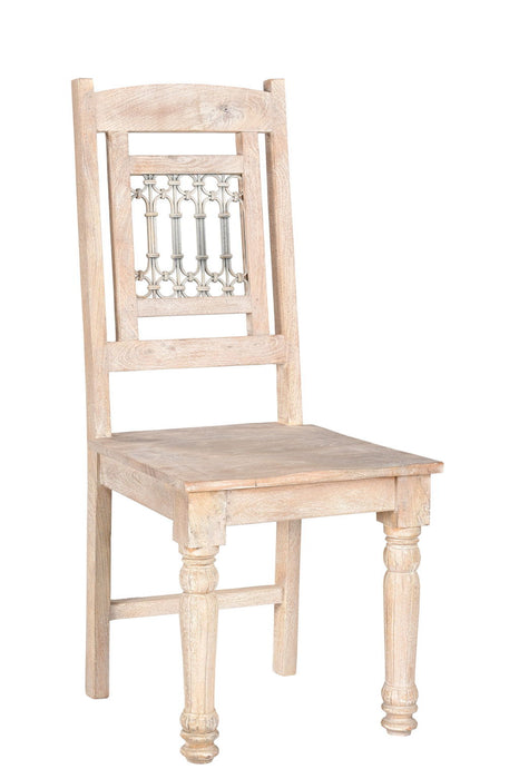Wood Slat Back Dining Side Chairs (Set of 2) - White