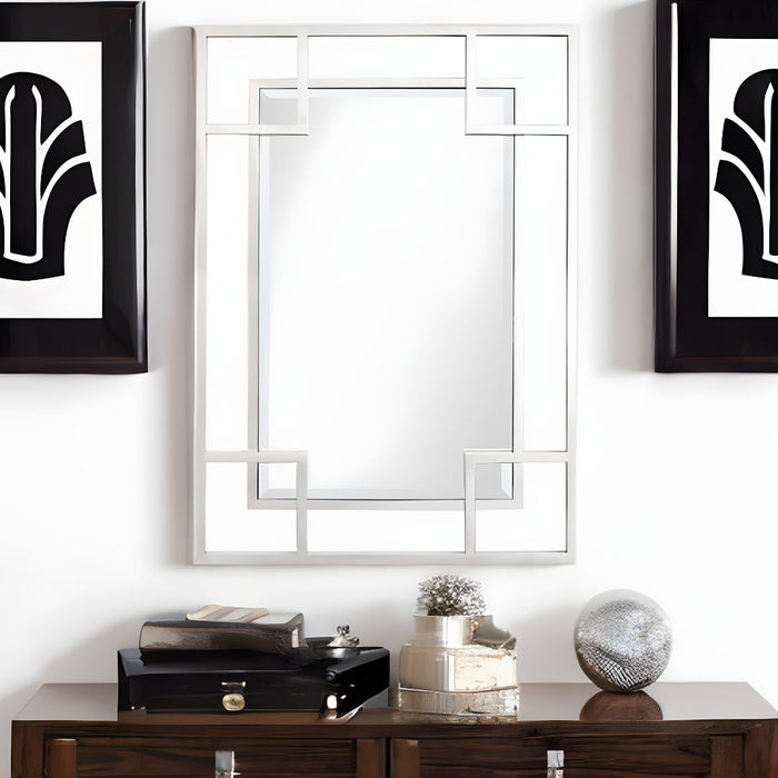 42" Framed Accent Mirror - Silver