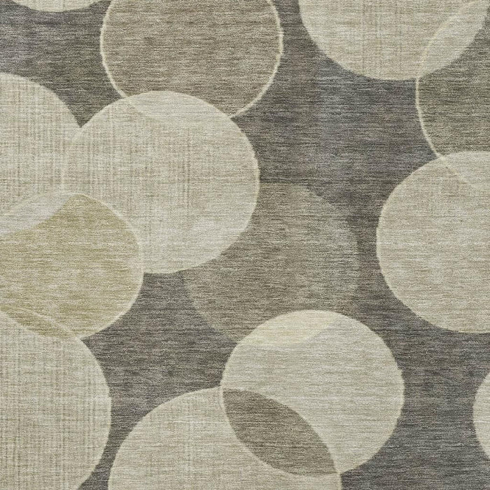 10' X 14' Geometric Washable Area Rug With UV Protection (700187) - Taupe / Beige