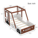 White and orange Giga twin size car bed for kids, featuring a fun car shape perfect for boys, girls, and teens.