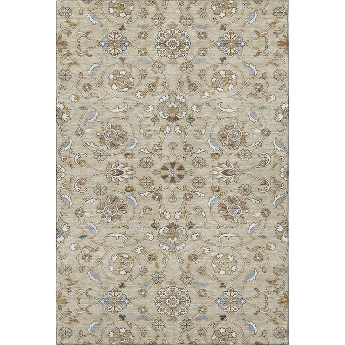 10' X 14' Moroccan Washable Area Rug With UV Protection (686795) - Beige / Gray / Ivory