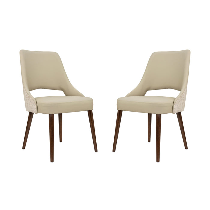 Liora - Wood Upholstered Side Chair (Set of 2) - Coffee / Brown