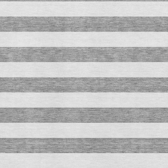 10' X 14' Striped Washable Area Rug With UV Protection (647590) - Gray / Ivory