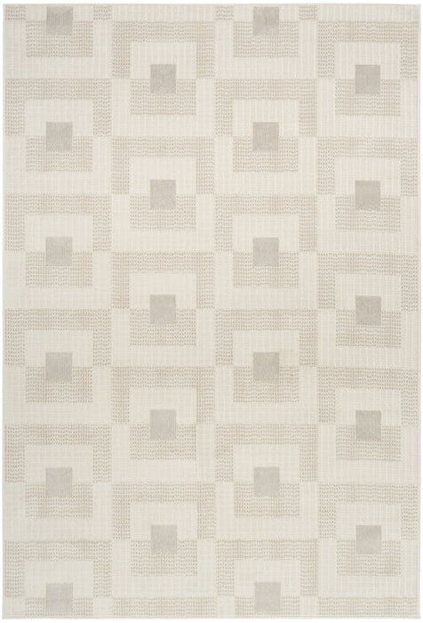 5' X 7' Geometric Power Loom Area Rug (572700) - Beige