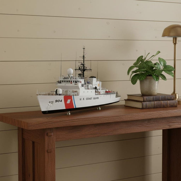Hand Painted Model Boat (624388) - White