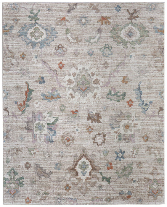 10' X 13' Abstract Distressed Area Rug - Tan