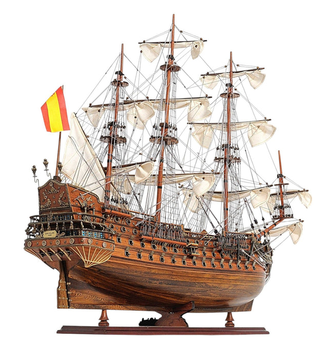 Sailboat Model With Chrome Fittings - Brass