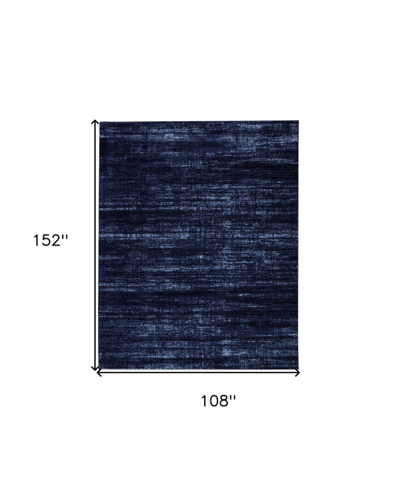 9' x 13' Power Loom Area Rug - Black And Blue