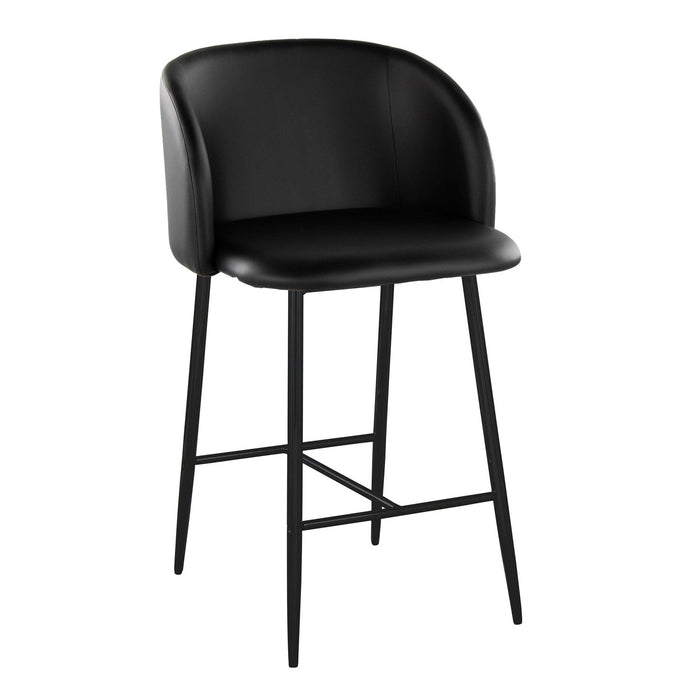 Fran - Fixed-Height Counter Stool (Set of 2) - Black Metal Base