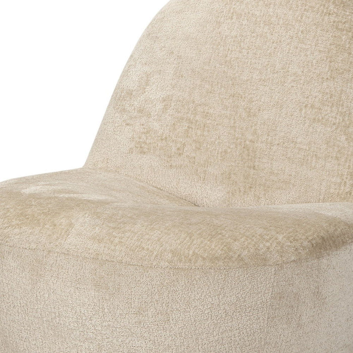 Chenille Slipper Chair - Beige