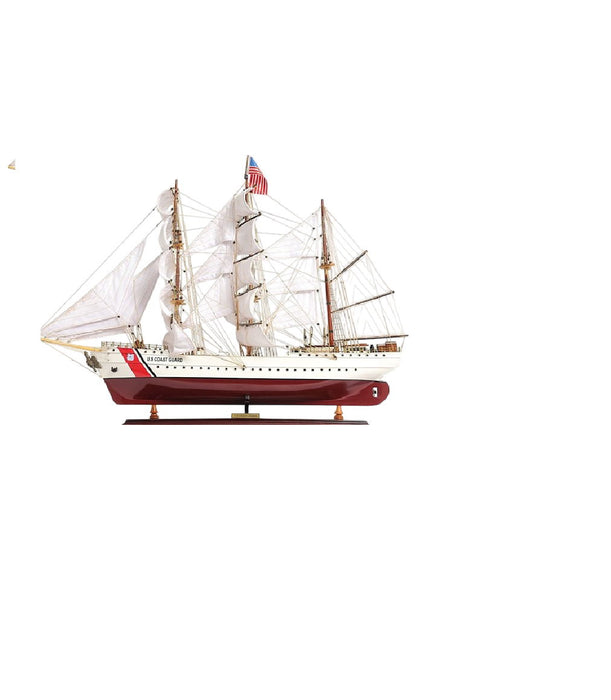 Hand Painted Boat - Maroon / White