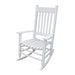 Giga Classic wooden porch rocker chair made of Populus wood with a comfortable, traditional design for outdoor relaxation.