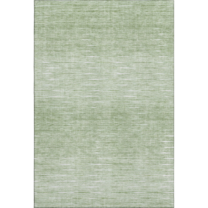 10' X 14' Abstract Washable Area Rug With UV Protection - Artichoke Green And Gray