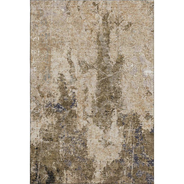 10' X 14' Abstract Washable Area Rug With UV Protection (693384) - Khaki / Beige / Charcoal
