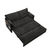 Giga pull-out sofa bed with convertible sleeper design, side storage, and built-in USB-C charging ports in a modern living room setting