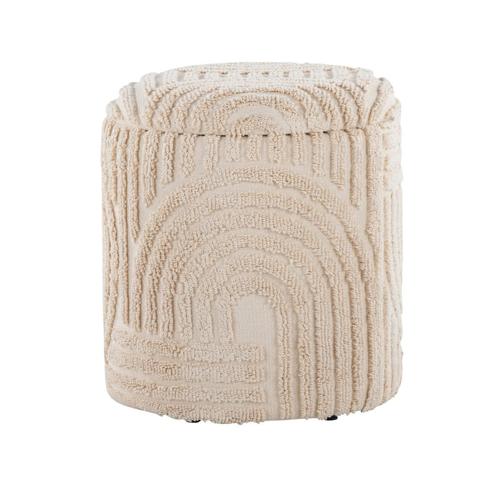 Tahoe - Sand Ottoman - Beige Cotton