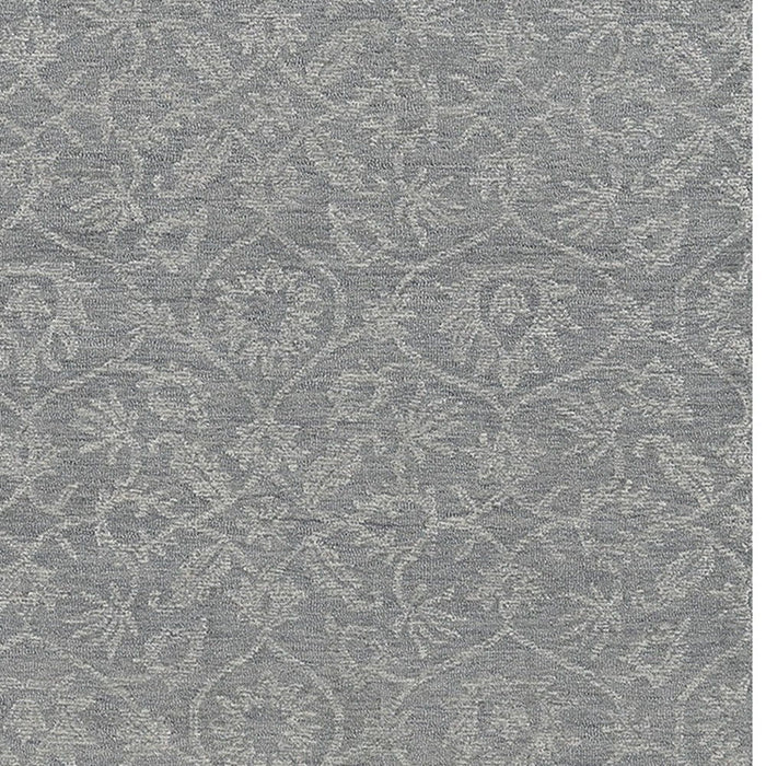 9' x 13' Hand Tufted Space Dyed Floral Ogee Indoor Area Rug - Gray