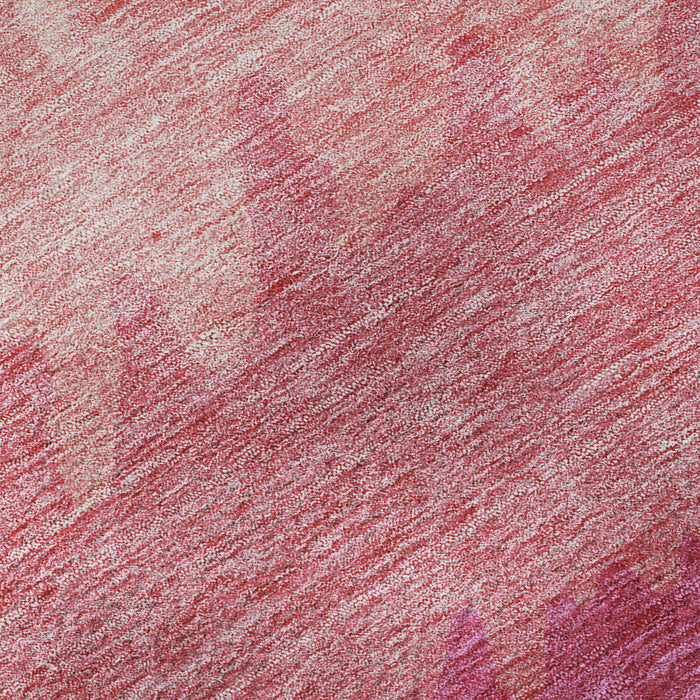 9' X 12' Striped Washable Area Rug With UV Protection - Blush And Ivory