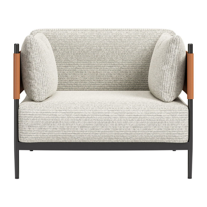 34" Modern Upholstered Arm Chair - Gray