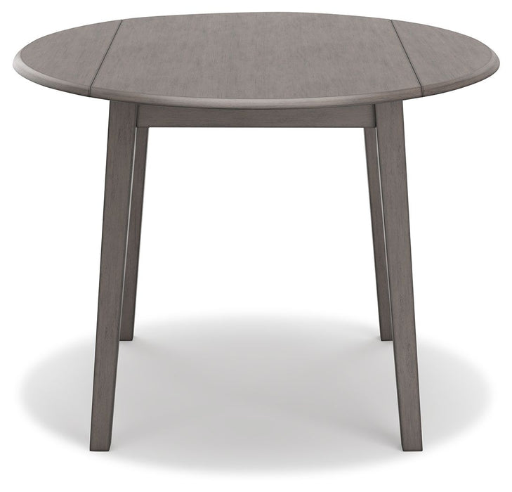 Shullden - Round Drm Drop Leaf Table - Gray