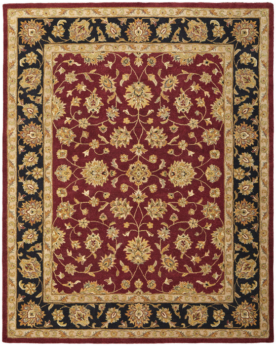 5' X 8' Traditional Oriental Hand Tufted Area Rug - Red