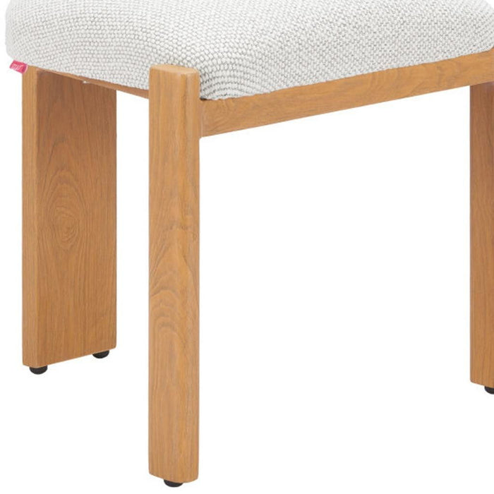 Olefin Aluminum Open Back Dining Side Chair - Beige / Natural